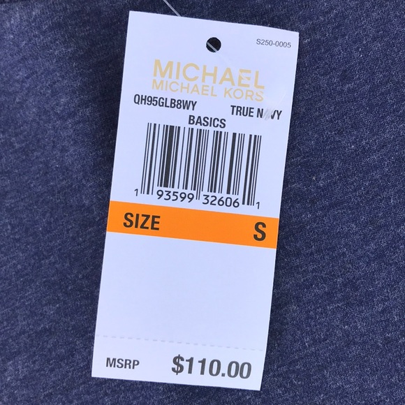 👋NWT MICHAEL Michael Kors Basic Sweatshirt Blue Size Small - Picture 4 of 5